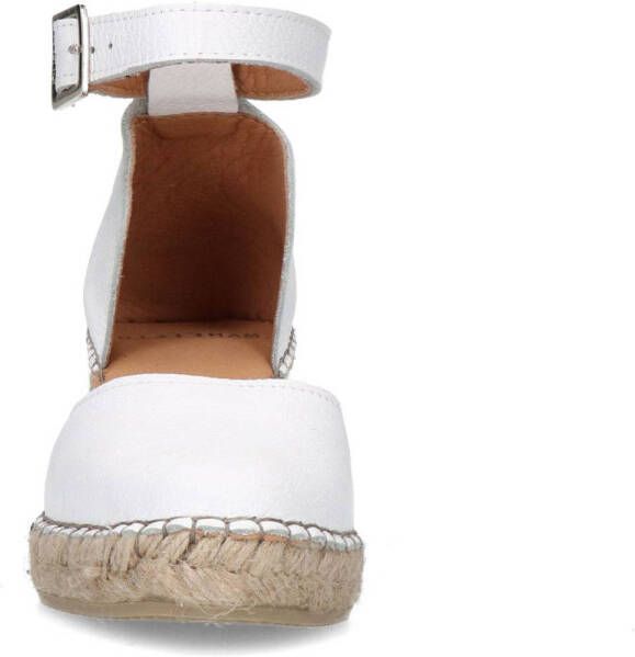 Manfield leren espadrilles wit