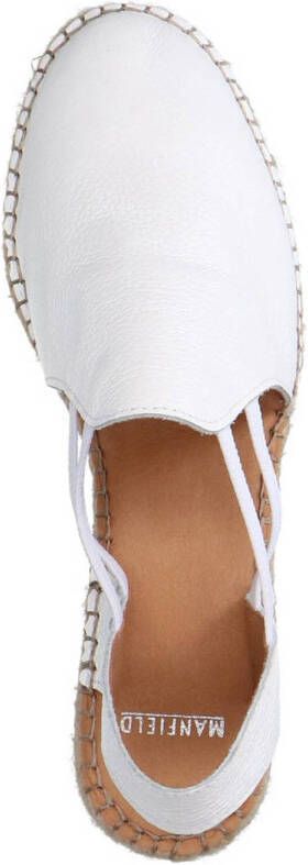 Manfield leren espadrilles wit