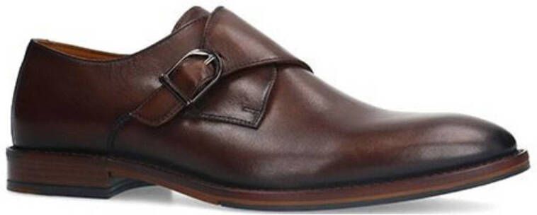 Manfield leren gespschoenen bruin