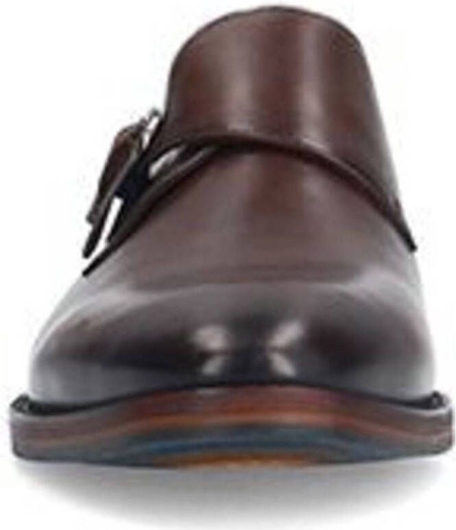 Manfield leren gespschoenen bruin