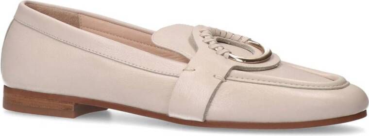 Manfield leren loafers beige