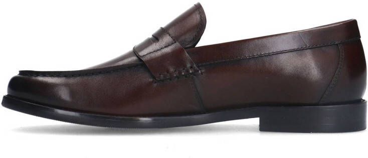 Manfield leren loafers donkerbruin