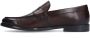 Manfield Heren Donkerbruine leren loafers - Thumbnail 4