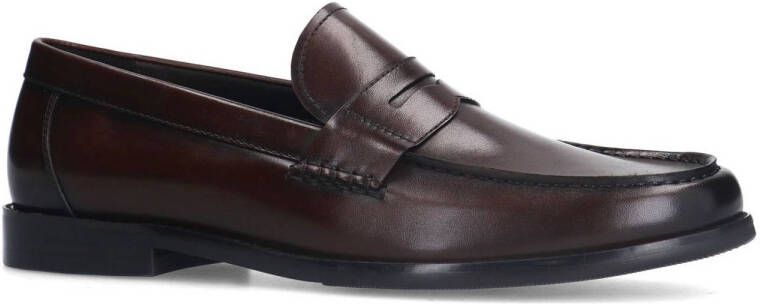 Manfield leren loafers donkerbruin