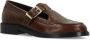 Manfield Dames Donkerbruine leren loafers - Thumbnail 1