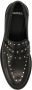 Manfield Dames Zwarte leren loafers met goudkleurige studs - Thumbnail 2