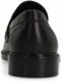 Manfield Dames Zwarte leren loafers met goudkleurige studs - Thumbnail 3