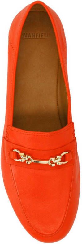 Manfield leren loafers rood