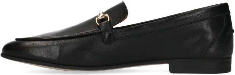 Manfield Dames Zwarte leren loafers - Foto 2