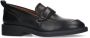 Manfield Dames Zwarte leren loafers - Thumbnail 3