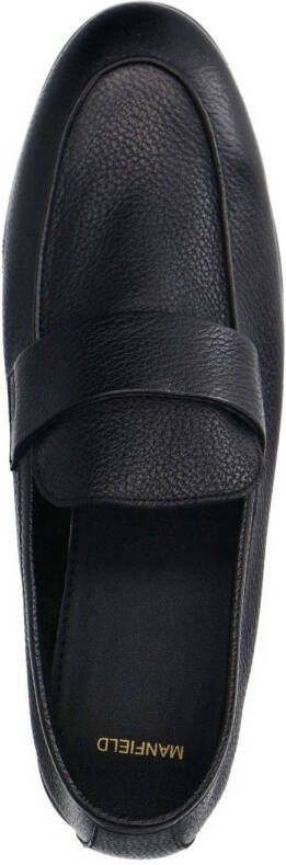Manfield leren loafers zwart