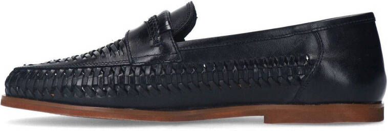 Manfield leren loafers zwart