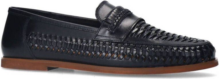 Manfield leren loafers zwart
