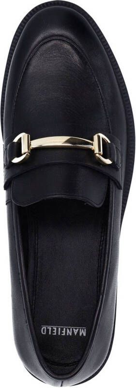 Manfield leren loafers zwart