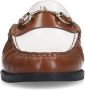 Manfield Dames PRE-ORDER Cognac leren muiltjes met witte details - Thumbnail 5