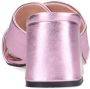 Manfield Dames Roze metallic sandalen met hak - Thumbnail 3