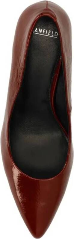 Manfield leren pumps donkerrood
