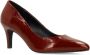 Manfield Dames Burgundy lakleren pumps - Thumbnail 5