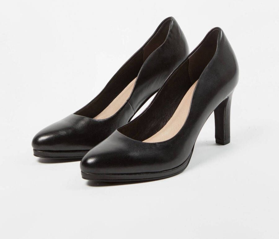 Manfield leren pumps zwart