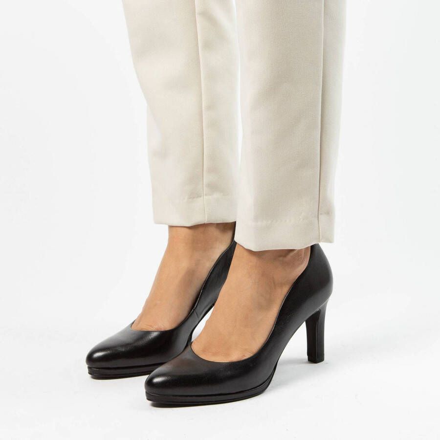 Manfield leren pumps zwart