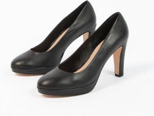 Manfield Dames Zwarte leren pumps