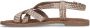 Manfield Dames Gevlochten gouden sandalen - Thumbnail 3