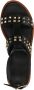 Manfield Dames Zwarte leren sandalen met studs - Thumbnail 5