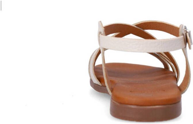 Manfield leren sandalen wit