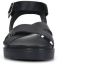 Manfield Dames Zwarte leren sandalen met gekruiste banden - Thumbnail 3