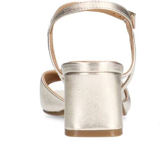 Manfield leren sandalettes goud