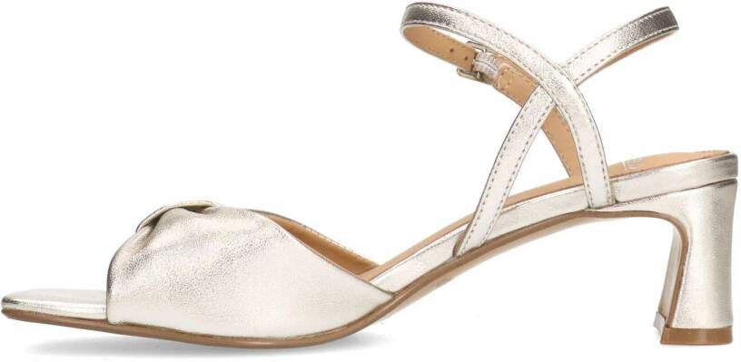 Manfield leren sandalettes goud