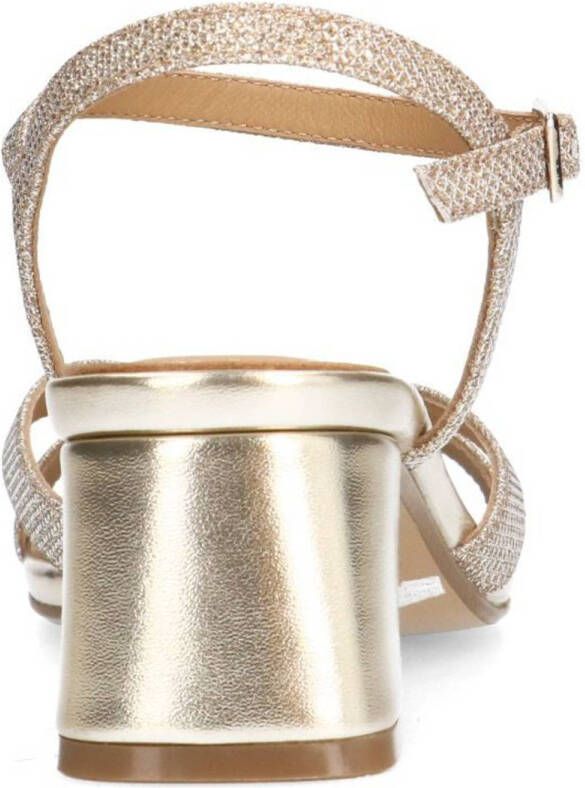Manfield leren sandalettes goud