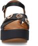 Manfield Dames Zwarte leren sleehakken - Thumbnail 4
