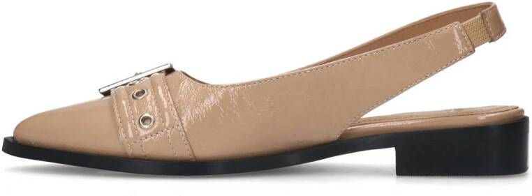 Manfield leren slingback ballerina's oudroze