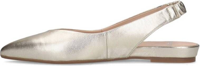 Manfield leren slingback ballerina's zilver