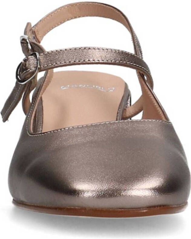 Manfield leren slingback pumps goud