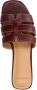 Manfield Dames Bordeaux rode leren slippers - Thumbnail 4