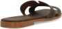 Manfield Dames Donkerbruine leren slippers - Thumbnail 4