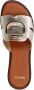 Manfield Dames Gouden leren slippers met chain - Thumbnail 2