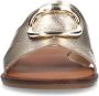 Manfield Dames Gouden leren slippers met chain - Thumbnail 3