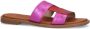 Manfield Dames Roze metallic leren slippers - Thumbnail 3