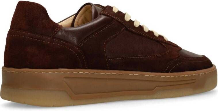 Manfield leren sneakers bordeaux