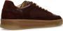 Manfield Heren Burgundy leren sneakers met suède details - Thumbnail 3