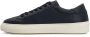 Manfield leren sneakers donkerblauw - Thumbnail 2
