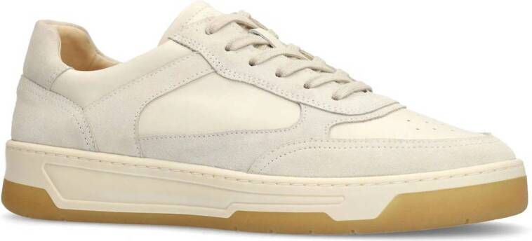 Manfield leren sneakers ecru