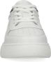 Manfield Heren Witte leren sneakers - Thumbnail 3