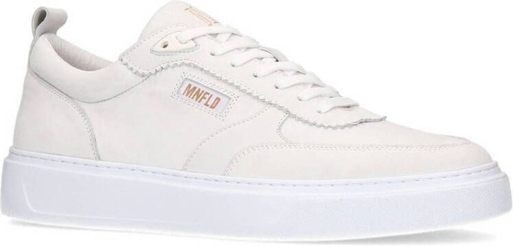 Manfield leren sneakers wit