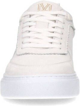 Manfield leren sneakers wit