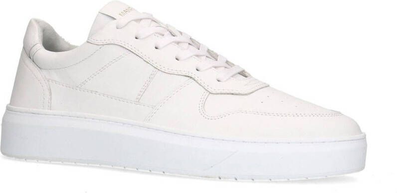 Manfield leren sneakers wit