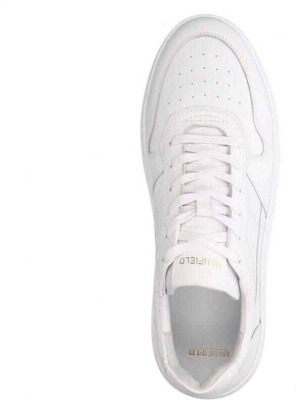 Manfield leren sneakers wit